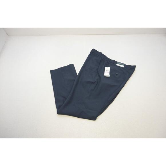 Perry Ellis Dress Pants Travel Slim Fit Dark Sapphire Flat Mens 38 x 30 NWT - Picture 1 of 8